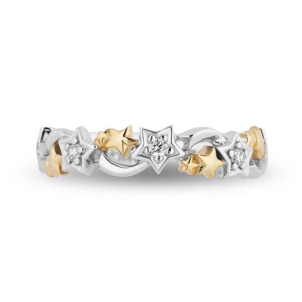 Enchanted Disney Fine Jewelry Tinker Bell Two Tone Diamond Star