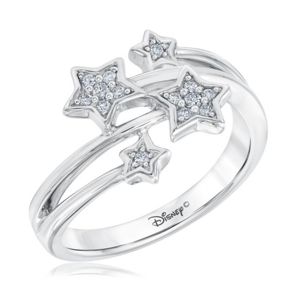 Enchanted Disney Fine Jewelry Tinkerbell s Diamond Ring 1 10ctw