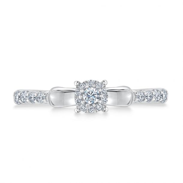 Enchanted Disney Snow White Diamond Promise Ring 1 4ctw REEDS Jewelers