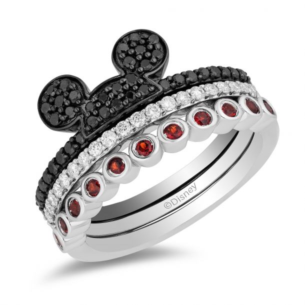 Mickey diamond engagement clearance ring