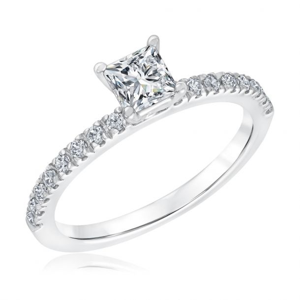 Exclusive REEDS Signature Square Diamond Engagement Ring 3 4ctw