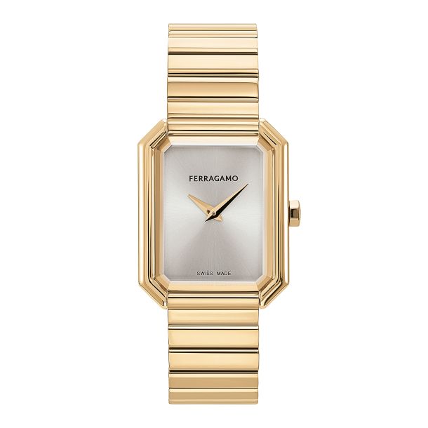 腕時計その他 Ferragamo Octagonal Crystal Bracelet Watch With Sunray Dial Ferragamo Crystal Gold-Tone Stainless Steel Bracelet Watch