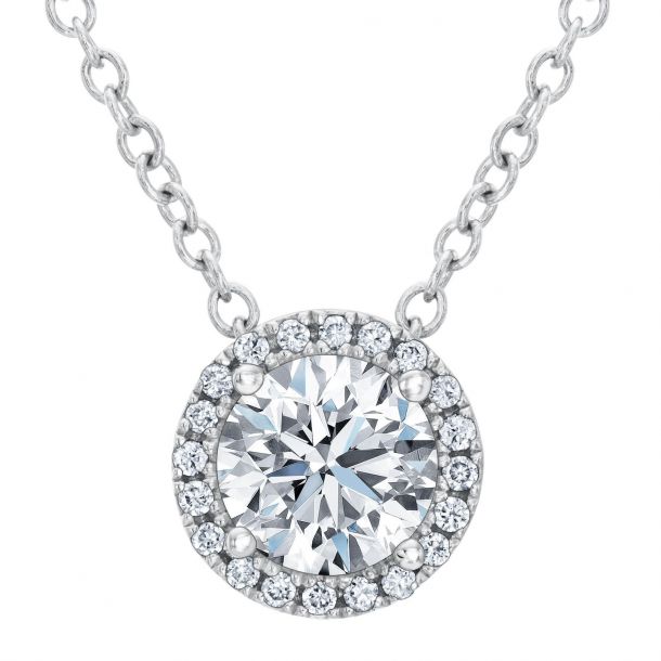 Forevermark Center of My Universe Round Diamond Halo Pendant 5 8ctw