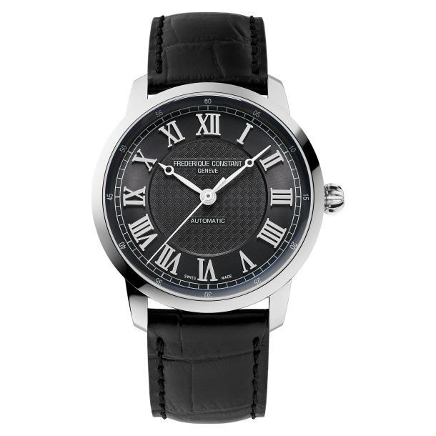 Frederique Constant Classics Premiere Black Dial and Black Leather Strap Watch 38.5mm FC 301DGR3B6 REEDS Jewelers