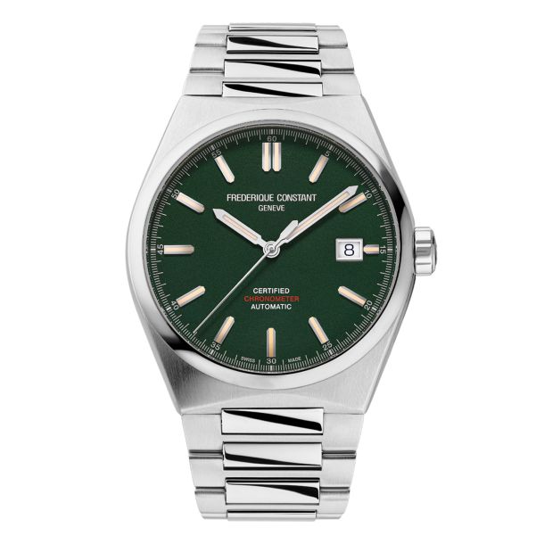 Frederique Constant Highlife Automatic COSC Green Dial Stainless Steel Bracelet Watch 39mm FC 303GRS3NH6B