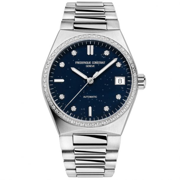 Frederique Constant Highlife Ladies Automatic Sparkling Limited Edition Diamond Interchangeable Stainless Steel Bracelet Watch Set 34mm FC 303NSD2NHD6B REEDS Jewelers
