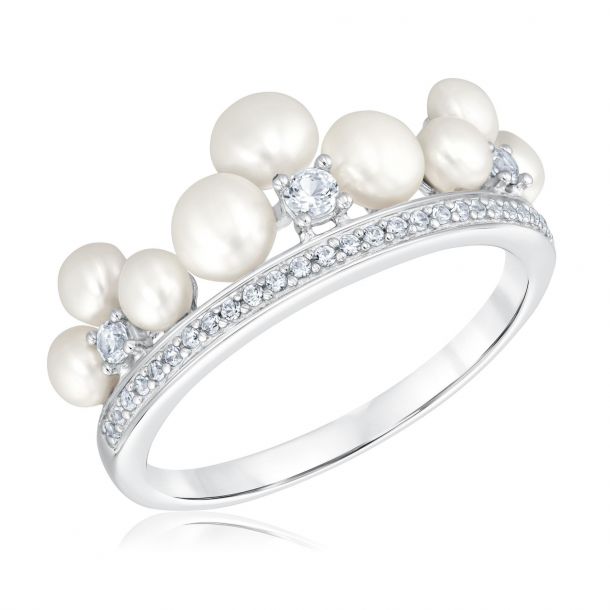 Pearl outlet crown ring