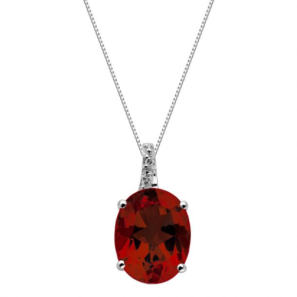 Garnet discount birthstone pendant