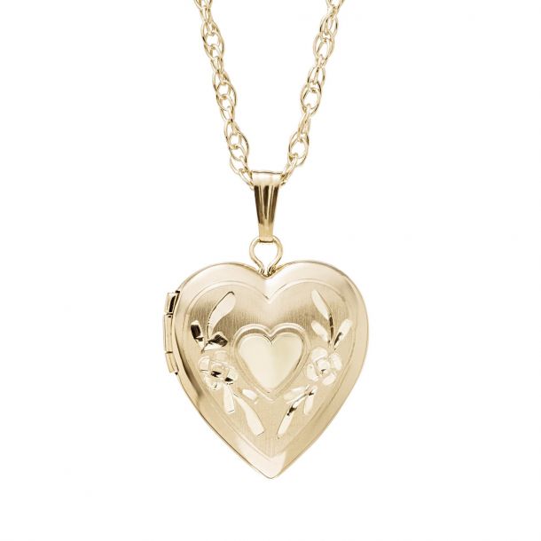 Yellow gold heart locket 2025