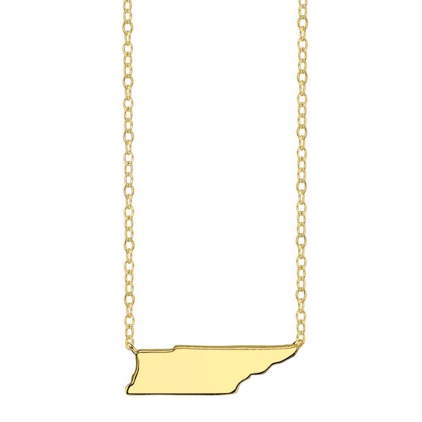 Gold Plated Tennessee State Necklace REEDS Jewelers