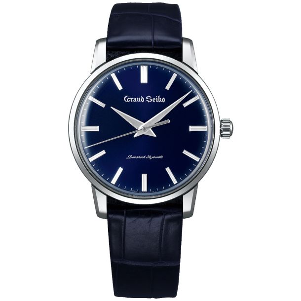 Grand Seiko Elegance Blue Dial Blue Leather Strap Watch 38mm SBGW259 REEDS Jewelers