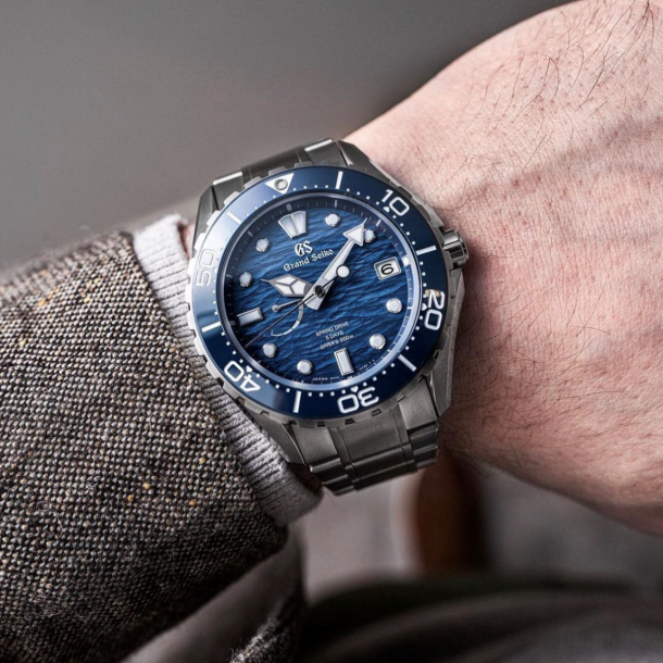 Grand Seiko Evolution 9 Spring Drive 5 Days Divers Blue Dial Titanium Watch 43.8mm SLGA023 REEDS Jewelers