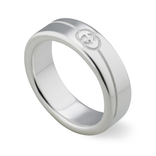 Gucci Interlocking ring in 925 sterling silver | GUCCI® US