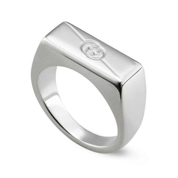 Gucci interlocking g silver ring sales