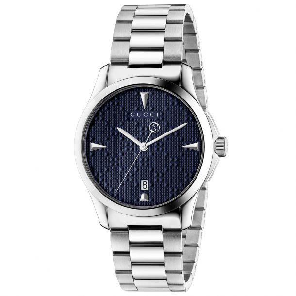 Gucci G Timeless Blue Dial Stainless Steel Watch YA1264025