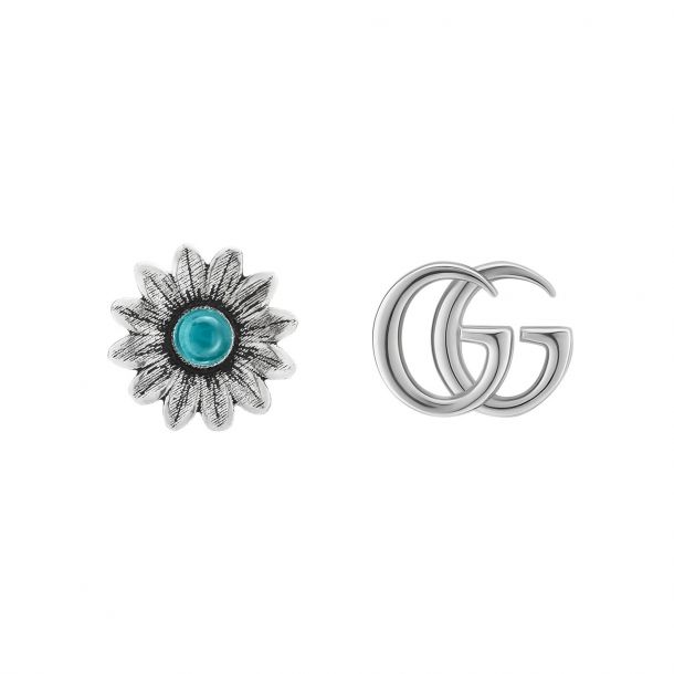 Double g flower stud earrings on sale