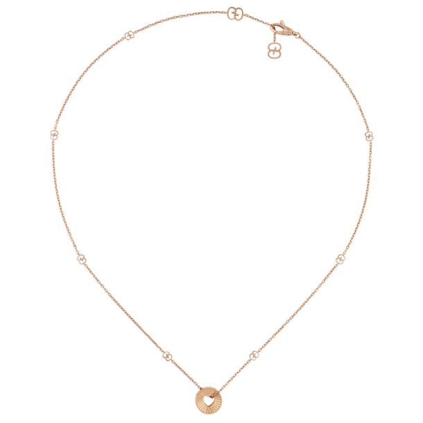 Gucci Icon Heart Rose Gold Necklace REEDS Jewelers
