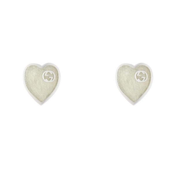 Gucci interlocking silver stud earrings outlet