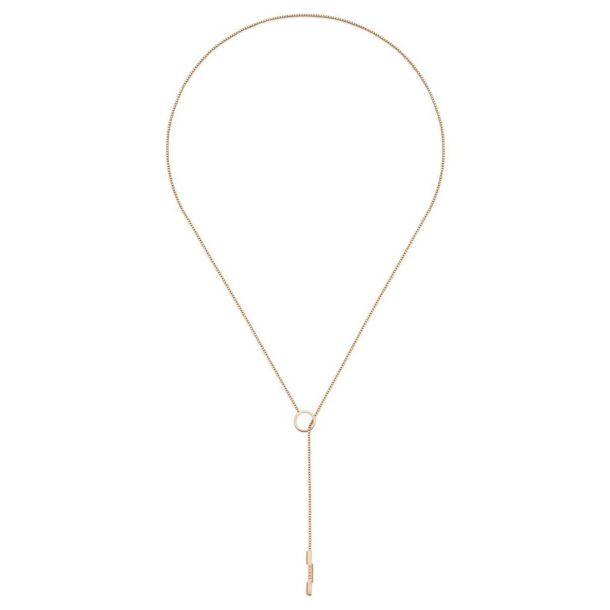 Gucci Link To Love Yellow Gold Lariat Necklace | REEDS Jewelers