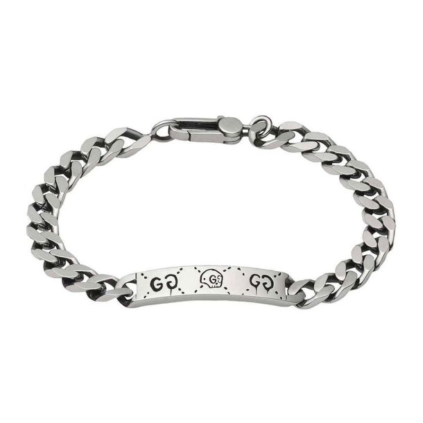 Gucci Men's Guccighost Engraved ID Bracelet