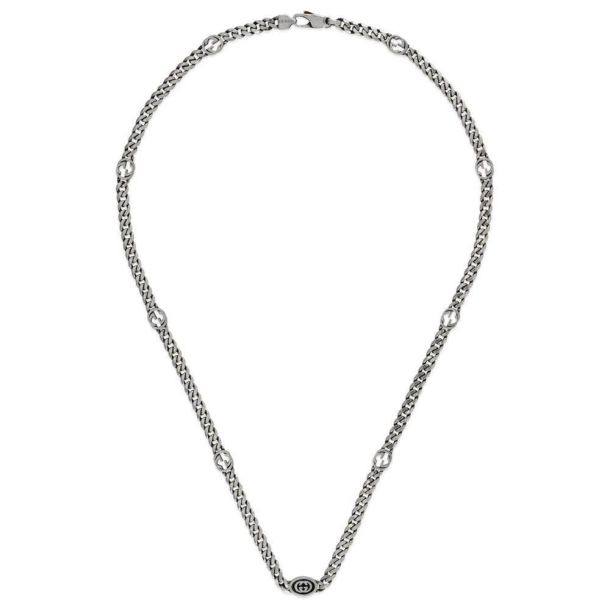 アクセサリー GUCCI Thin Interlocking G Necklace Gucci Thin Interlocking G Necklace in Sterling Silver