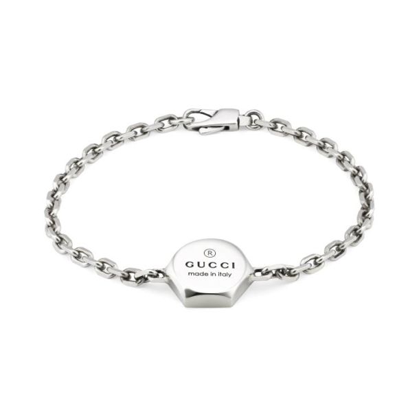Sterling silver store gucci link bracelet