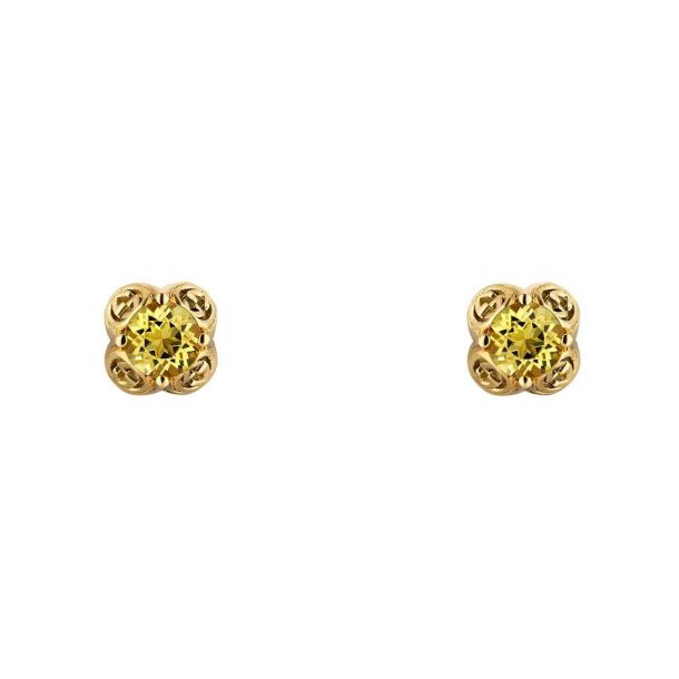 Gucci Yellow Gold Interlocking G Stud Earrings