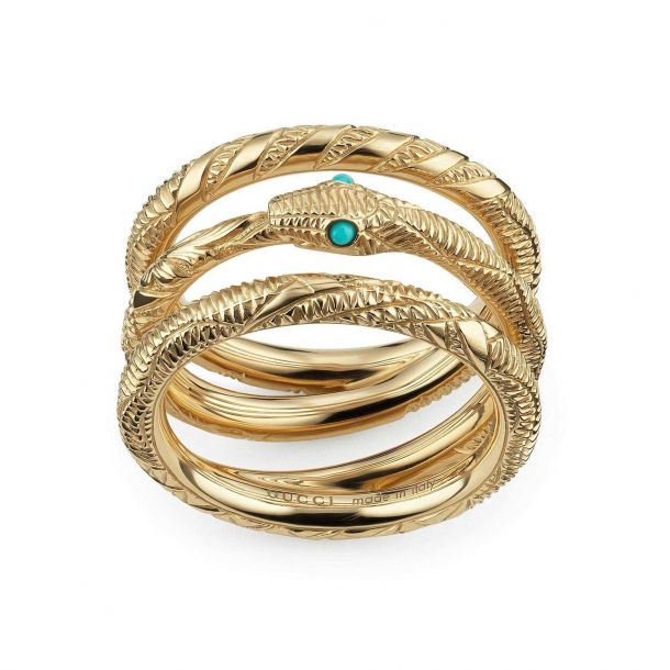 Gucci snake cheap ring gold