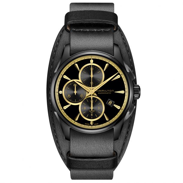 Hamilton Jazzmaster Automatic Chronograph Black Leather Strap