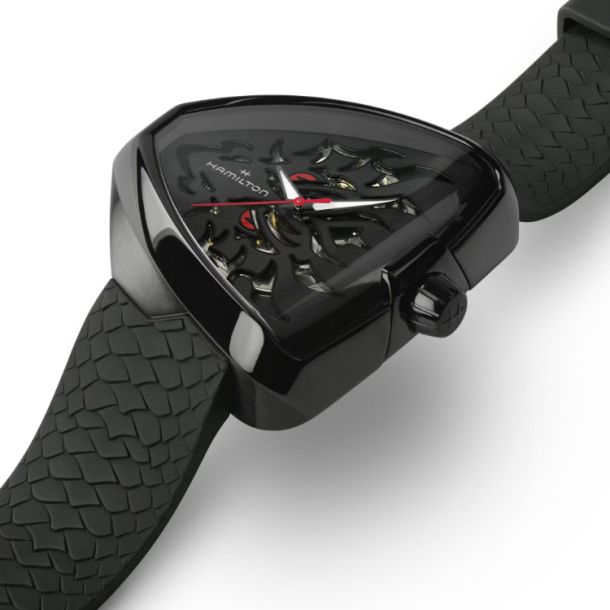 Hamilton Ventura Elvis80 Skeleton Dragon Black PVD Automatic Black Rubber  Strap Watch - H24535332 | REEDS Jewelers