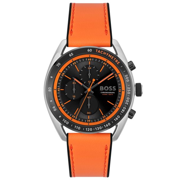 Hugo boss watch sale black and orange