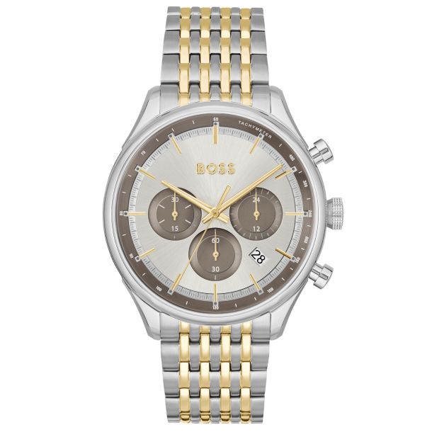 Hugo Boss Gregor Chronograph Two-Tone | Bracelet Watch 45mm 1514053 | REEDS Jewelers 