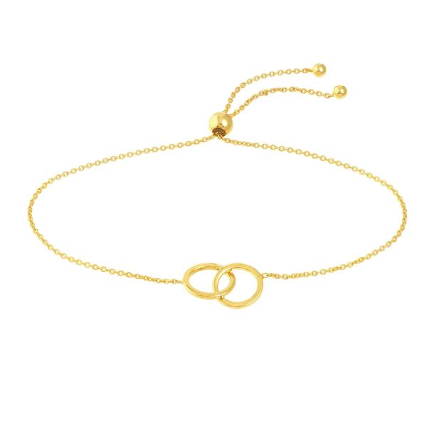 Yellow gold discount bolo bracelet
