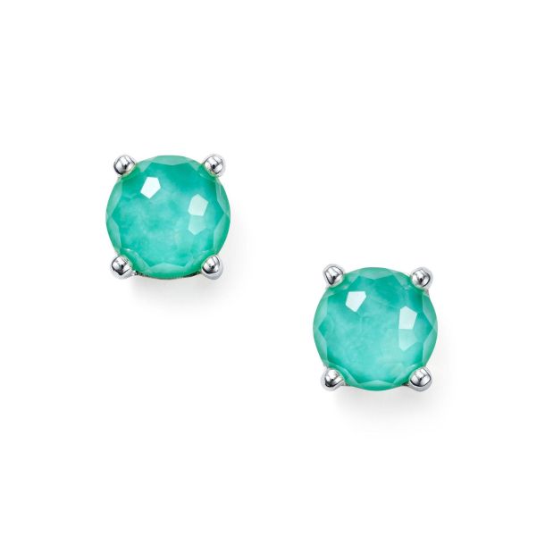 IPPOLITA Single Stone Sterling Silver Stud Earrings in Turquoise ROCK CANDY REEDS Jewelers