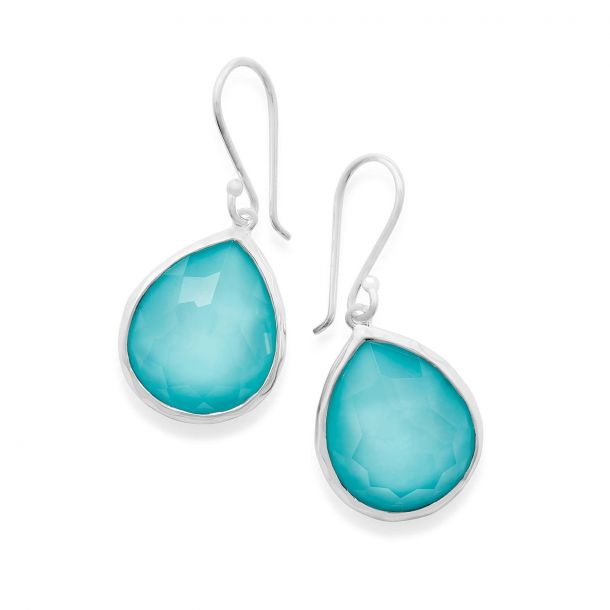 IPPOLITA Silver Teardrop Earrings in Turquoise Doublet ROCK CANDY REEDS Jewelers