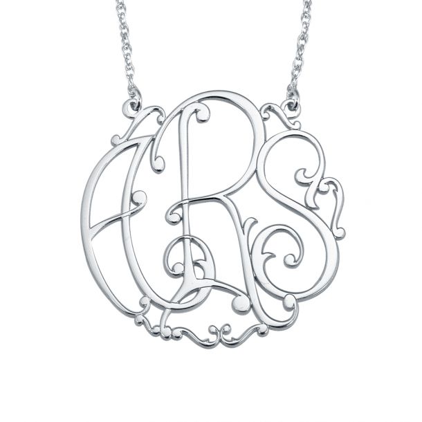 Alison and Ivy Vine Monogram Necklace