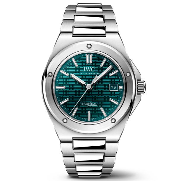 IWC Ingenieur Automatic 40 Green Grid Dial Stainless Steel Watch 40mm IW328903 REEDS Jewelers