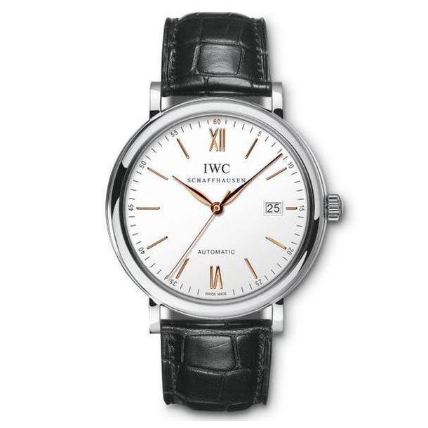 IWC Portofino Automatic Watch Black Leather Strap IW356517 REEDS Jewelers