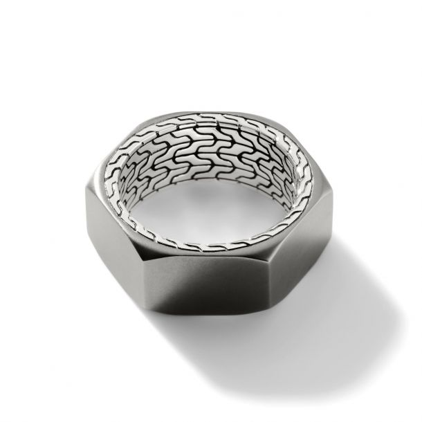 7 mm Matte Silver-Tone Stainless Steel Classic Ring