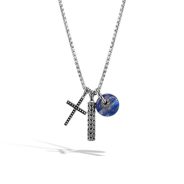 Men s John Hardy Classic Chain Charm Necklace with Lapis
