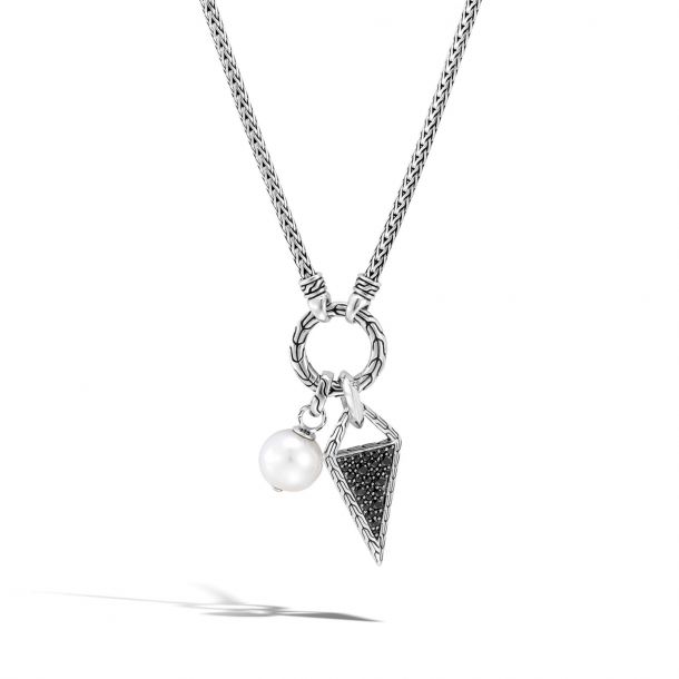 John Hardy Classic Chain Tiga Amulet Keyring Necklace in Sterling Silver REEDS Jewelers