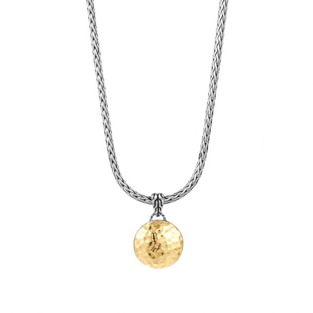 John Hardy Dot Collection Necklace, Sterling Silver and 18  John Hardy silver, 18k gold and diamond necklace dot collection. main image 1
