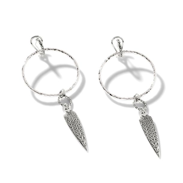 John Hardy Palu Radial Sterling Silver Drop Earrings | REEDS Jewelers