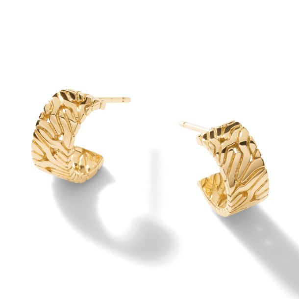 John hardy gold hoop earrings top