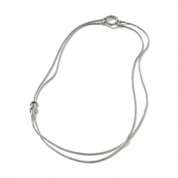 John Hardy Sterling Silver Love Knot Necklace 18 24 Inches REEDS Jewelers