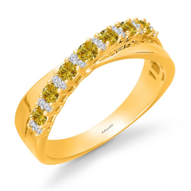 Kallati yellow diamond ring sales
