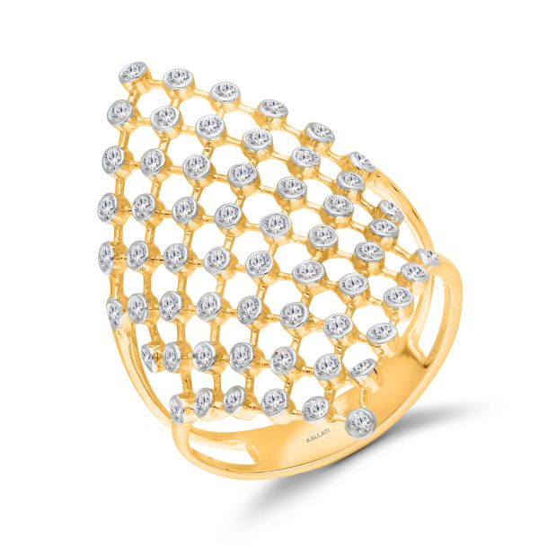 Kallati 5 8ctw Diamond Yellow Gold Fashion Ring
