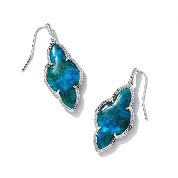 Kendra Scott Abbie Drop Earrings in Teal Labradorite REEDS Jewelers