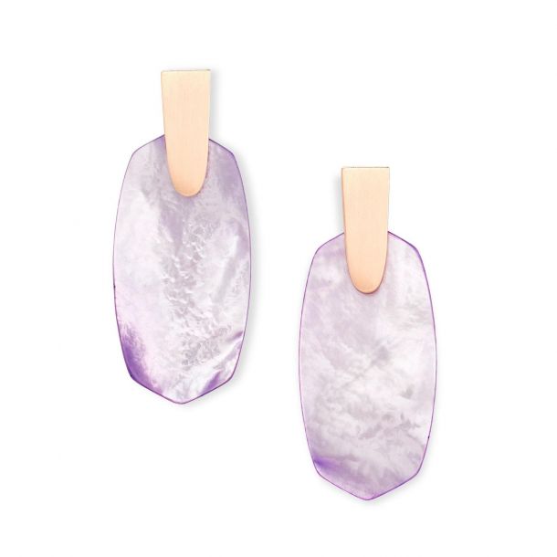 Kendra Scott Aragon Earrings in Lilac Mother of Pearl REEDS Jewelers