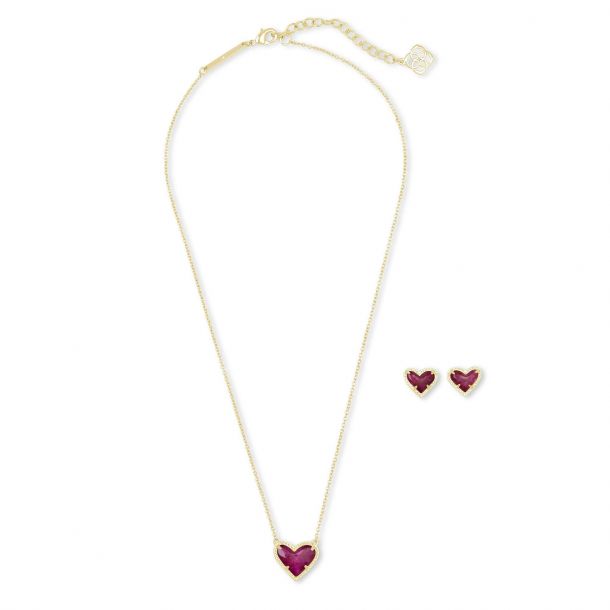 Kendra scott heart necklace and outlet earrings